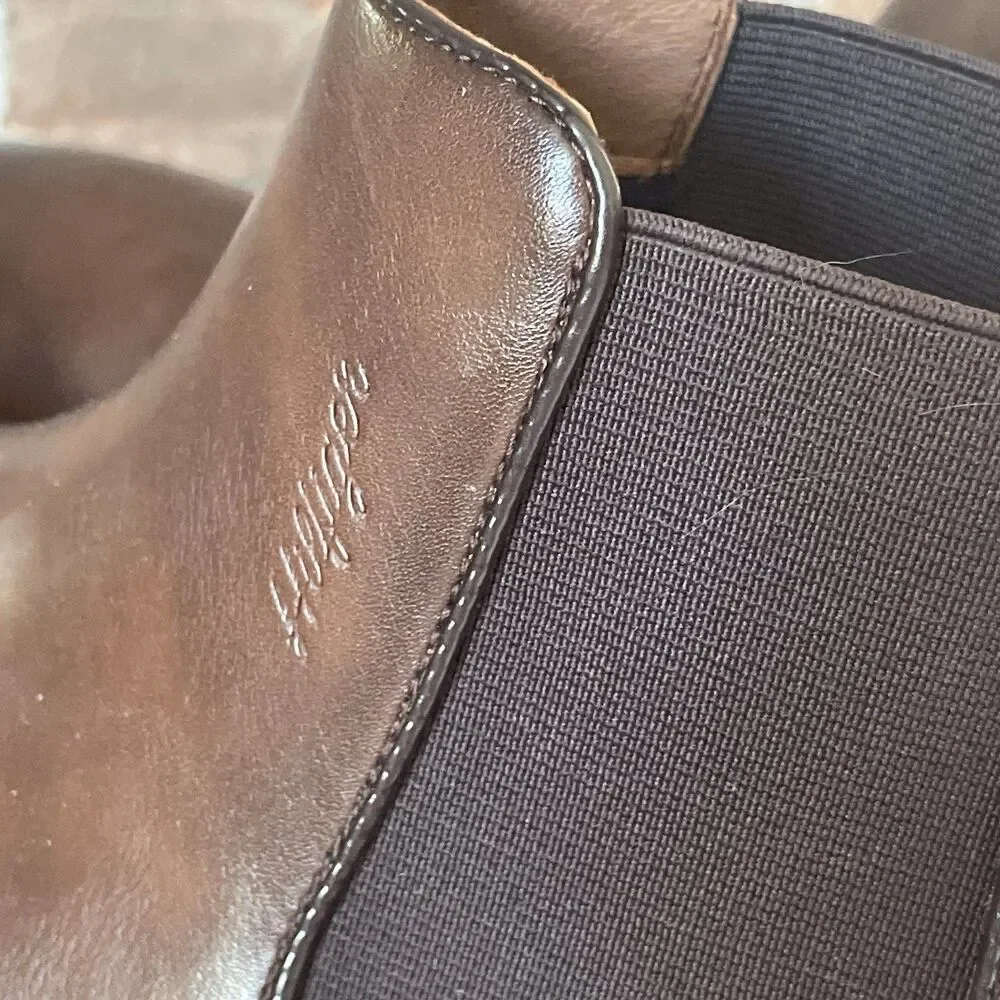 Tommy Hilfiger Sesame Chelsea Boot Men 11.5D Dark Natural Tan Career Preppy